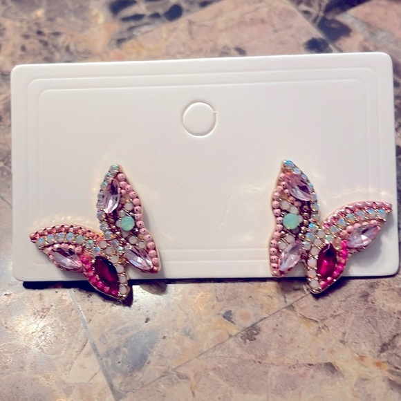 Nasty Gal Beaded Butterfly Studs - Picture 5 of 13